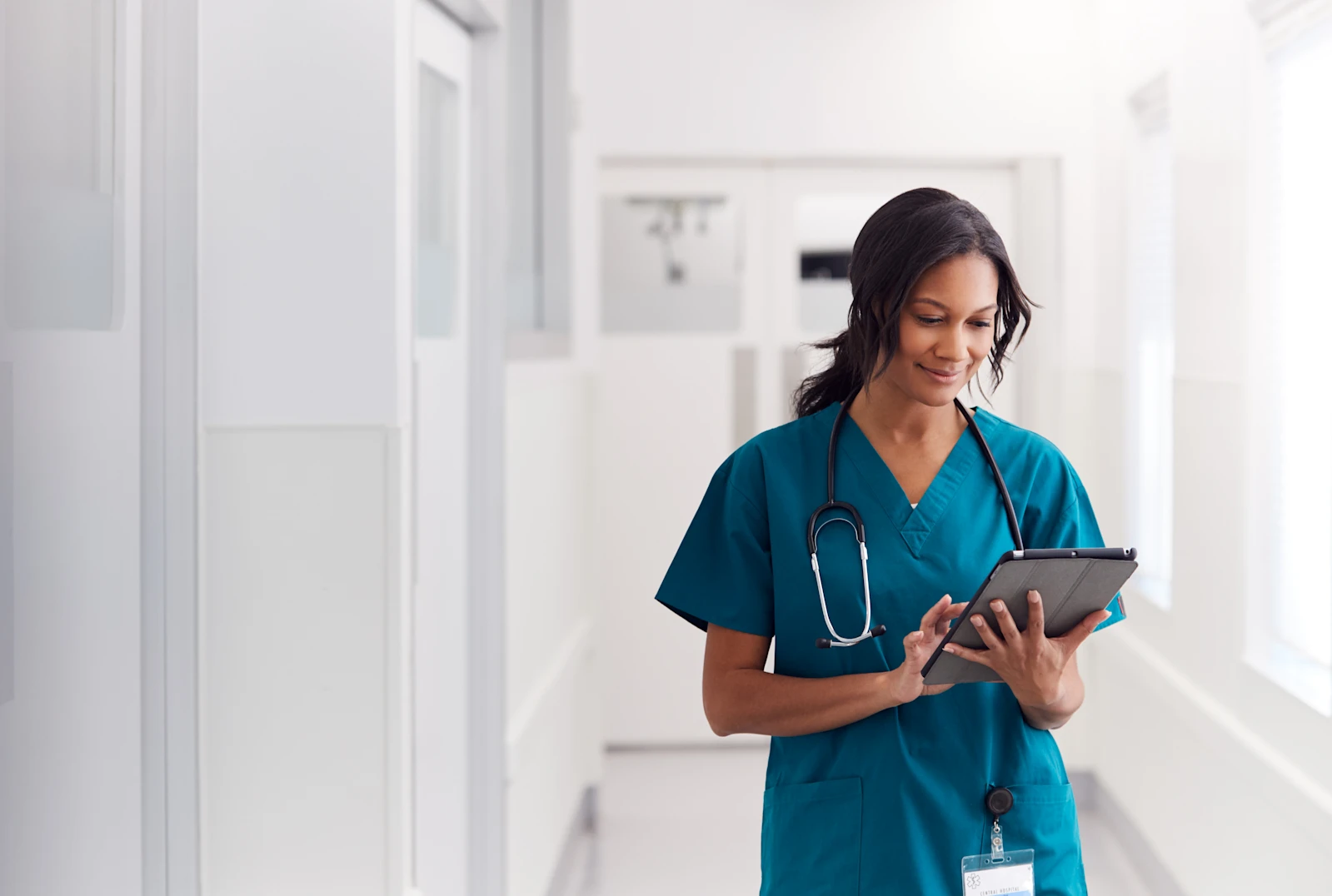 Heartbeat monitor line representing healthcare technology